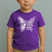 I Can Do All Things Through Christ Butterfly Toddler T-Shirt thumb 2