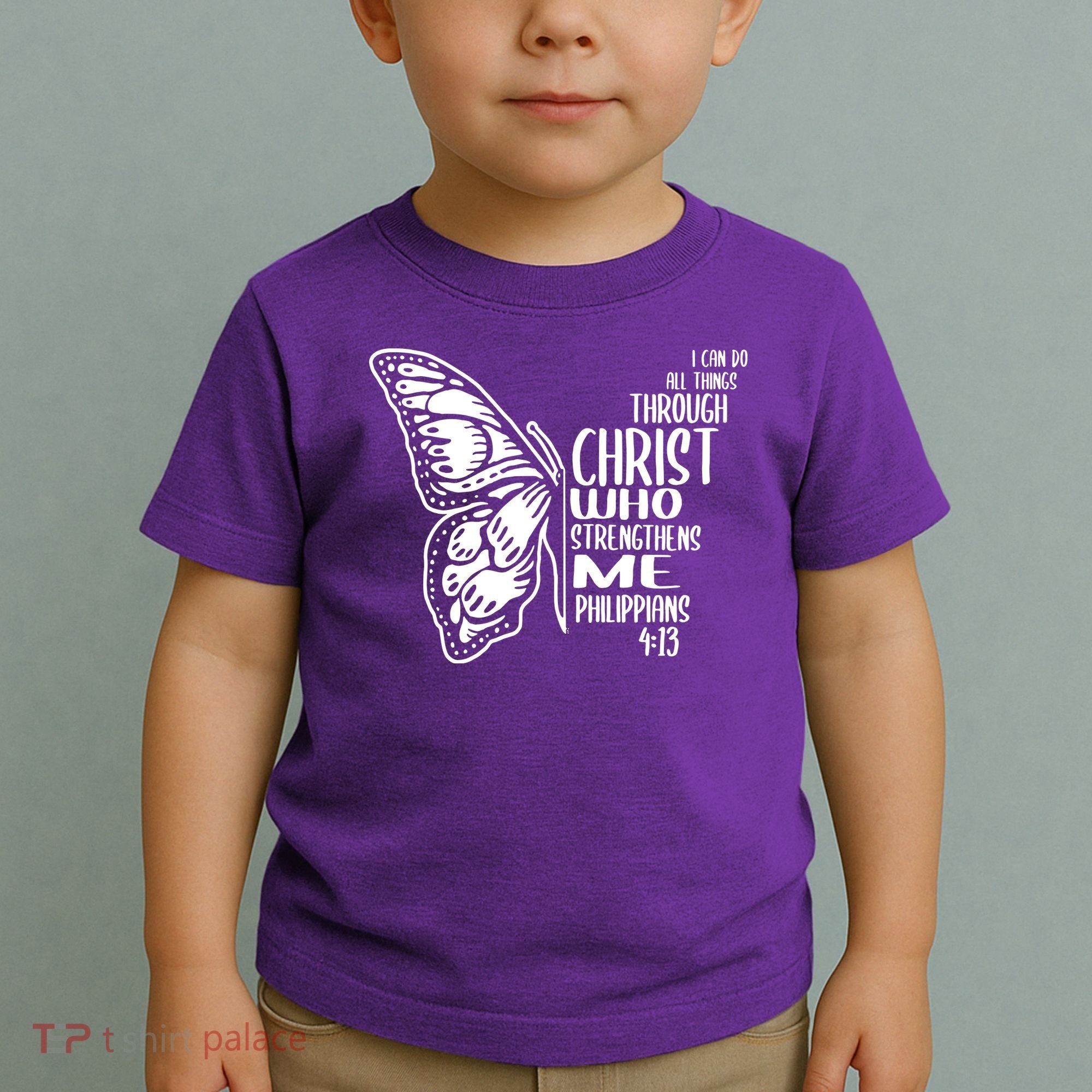 I Can Do All Things Through Christ Butterfly Toddler T-Shirt