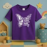 I Can Do All Things Through Christ Butterfly Toddler T-Shirt thumb 3