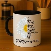 I Can Do All Things Through Christ Who Strengthens Me Philippian 4 13 Flower Coffee Mug thumb 4