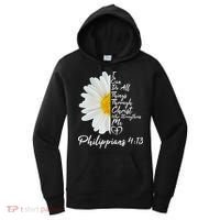 I Can Do All Things Through Christ Who Strengthens Me Philippian 4 13 Flower Women's Hoodie thumb 0