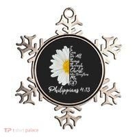 I Can Do All Things Through Christ Who Strengthens Me Philippian 4 13 Flower Ornament thumb 0