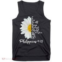 I Can Do All Things Through Christ Who Strengthens Me Philippian 4 13 Flower Tank Top thumb 0