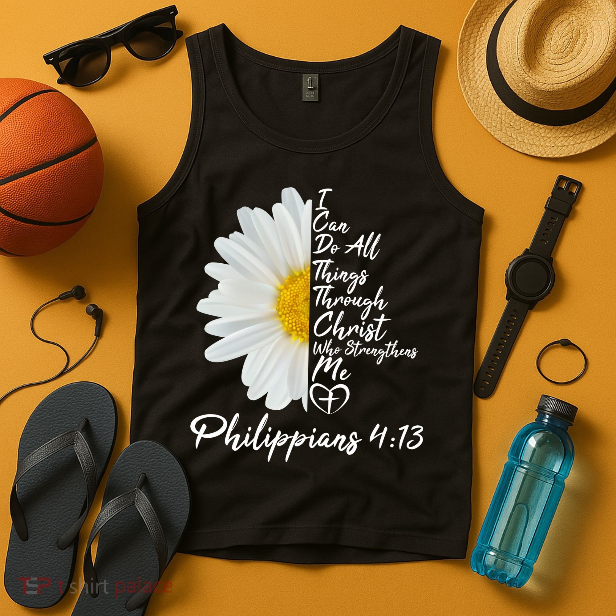 I Can Do All Things Through Christ Who Strengthens Me Philippian 4 13 Flower Tank Top