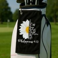 I Can Do All Things Through Christ Who Strengthens Me Philippian 4 13 Flower Golf Towel thumb 2