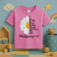 I Can Do All Things Through Christ Who Strengthens Me Philippian 4 13 Flower Toddler T-Shirt thumb 3
