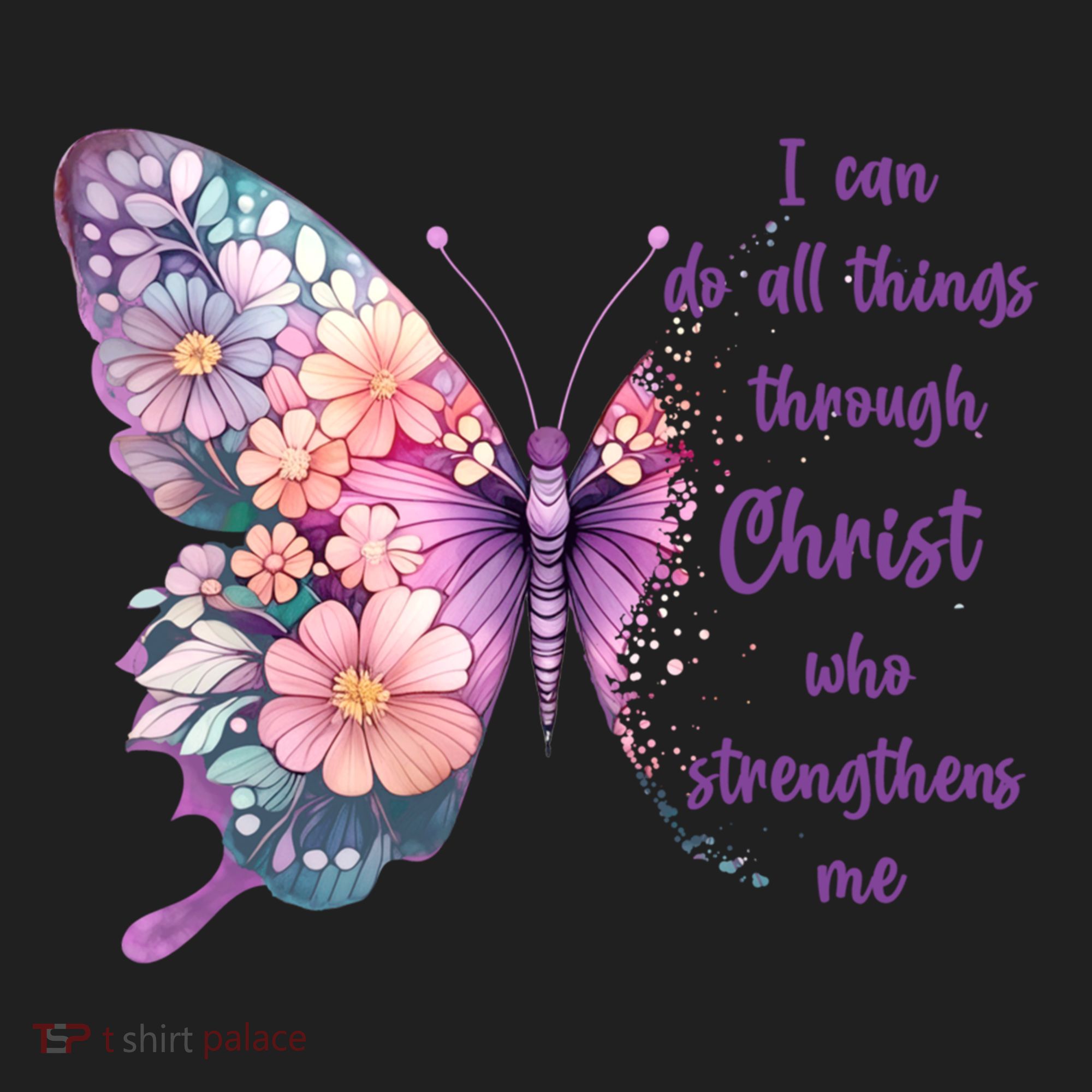 I Can Do All Things Through Christ Pretty Butterfly Great Gift Women's Sweatshirt