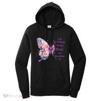 I Can Do All Things Through Christ Pretty Butterfly Great Gift Women's Hoodie thumb 0