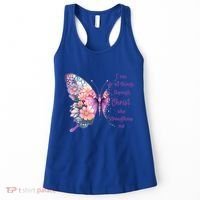 I Can Do All Things Through Christ Pretty Butterfly Great Gift Women's Tank Top thumb 0