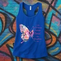 I Can Do All Things Through Christ Pretty Butterfly Great Gift Women's Tank Top thumb 3