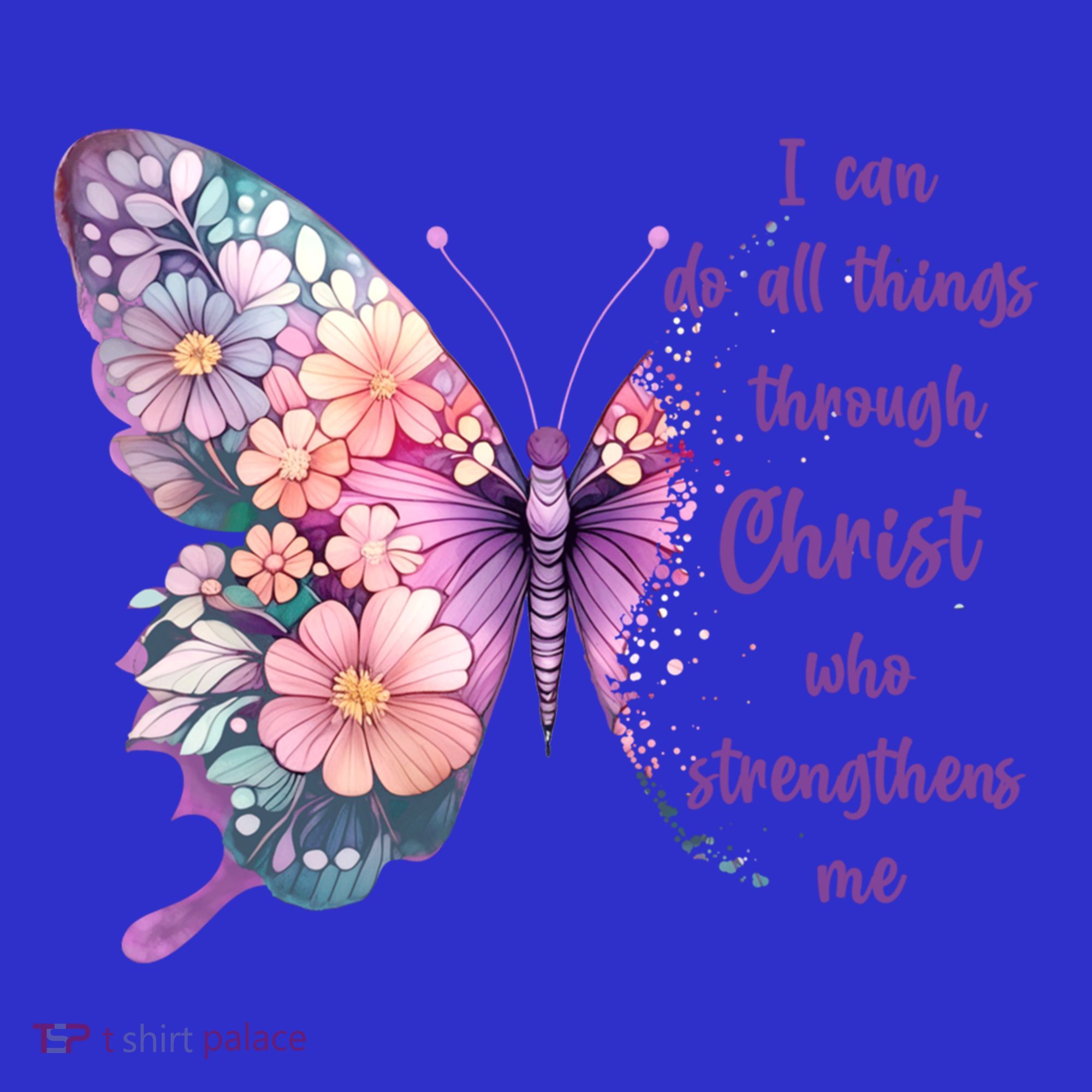 I Can Do All Things Through Christ Pretty Butterfly Great Gift Kids Sweatshirt