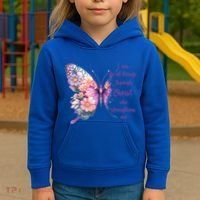 I Can Do All Things Through Christ Pretty Butterfly Great Gift Kids Hoodie thumb 3