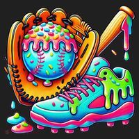 Ice Cream Drip Baseball Stuff Baseball Drip For Graphic Women's Sweatshirt thumb 2