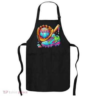 Ice Cream Drip Baseball Stuff Baseball Drip For Graphic Apron
