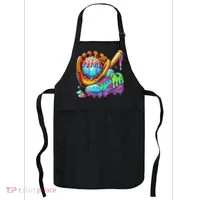 Ice Cream Drip Baseball Stuff Baseball Drip For Graphic Apron thumb 0