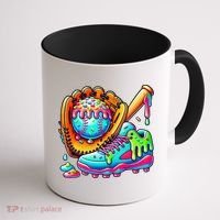 Ice Cream Drip Baseball Stuff Baseball Drip For Graphic Coffee Mug thumb 1