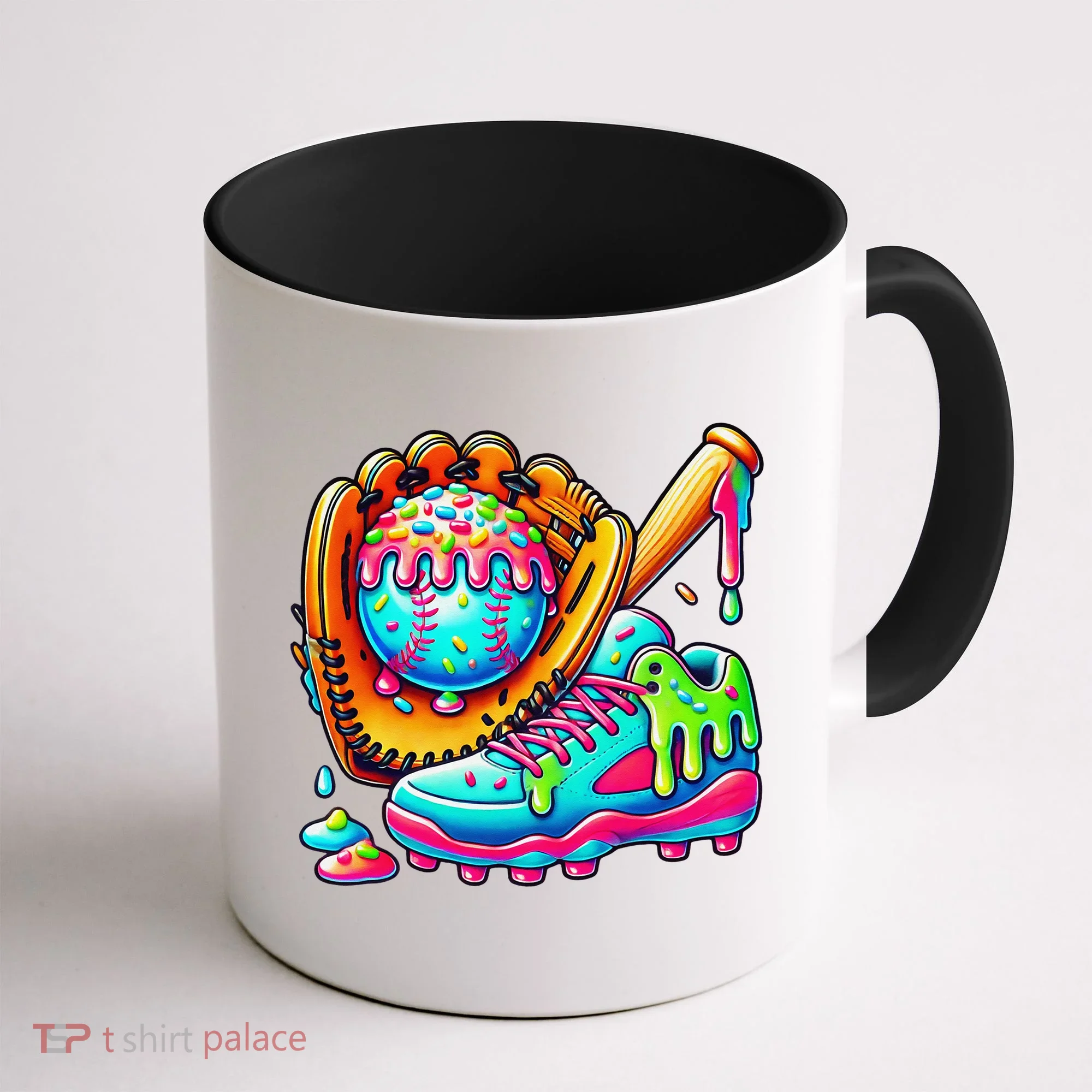 Ice Cream Drip Baseball Stuff Baseball Drip For Graphic Coffee Mug