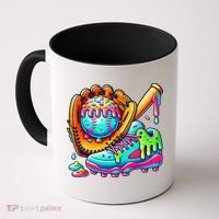 Ice Cream Drip Baseball Stuff Baseball Drip For Graphic Coffee Mug thumb 0
