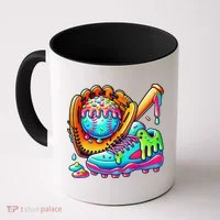 Ice Cream Drip Baseball Stuff Baseball Drip For Graphic Coffee Mug thumb 0