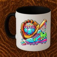 Ice Cream Drip Baseball Stuff Baseball Drip For Graphic Coffee Mug thumb 2