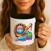 Ice Cream Drip Baseball Stuff Baseball Drip For Graphic Coffee Mug thumb 3