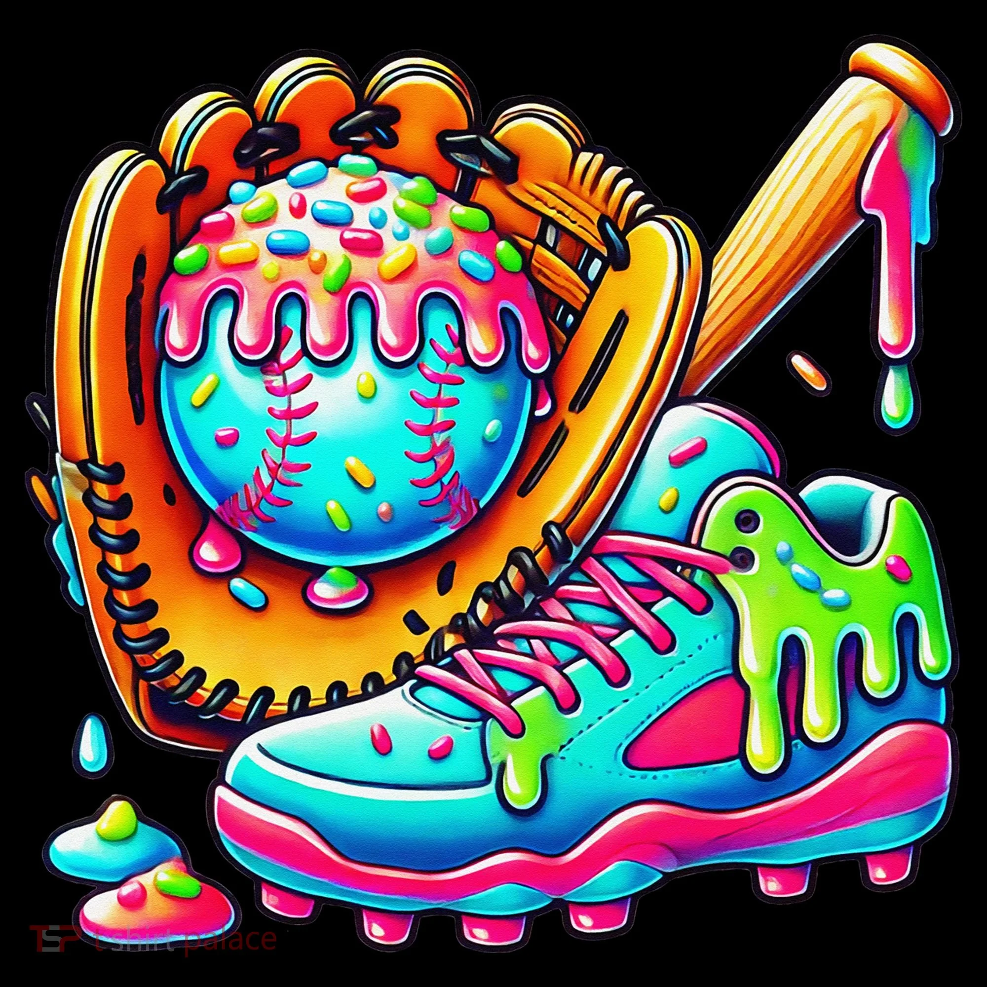 Ice Cream Drip Baseball Stuff Baseball Drip For Graphic Coffee Mug