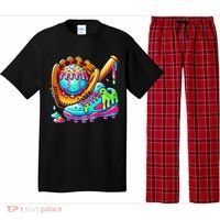 Ice Cream Drip Baseball Stuff Baseball Drip For Graphic Pajama Set thumb 0