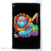 Ice Cream Drip Baseball Stuff Baseball Drip For Graphic Golf Towel thumb 0