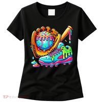 Ice Cream Drip Baseball Stuff Baseball Drip For Graphic Women's T-Shirt thumb 0