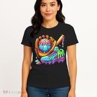 Ice Cream Drip Baseball Stuff Baseball Drip For Graphic Women's T-Shirt thumb 4