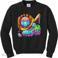 Ice Cream Drip Baseball Stuff Baseball Drip For Graphic Kids Sweatshirt thumb 0