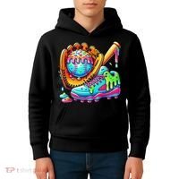 Ice Cream Drip Baseball Stuff Baseball Drip For Graphic Kids Hoodie thumb 4