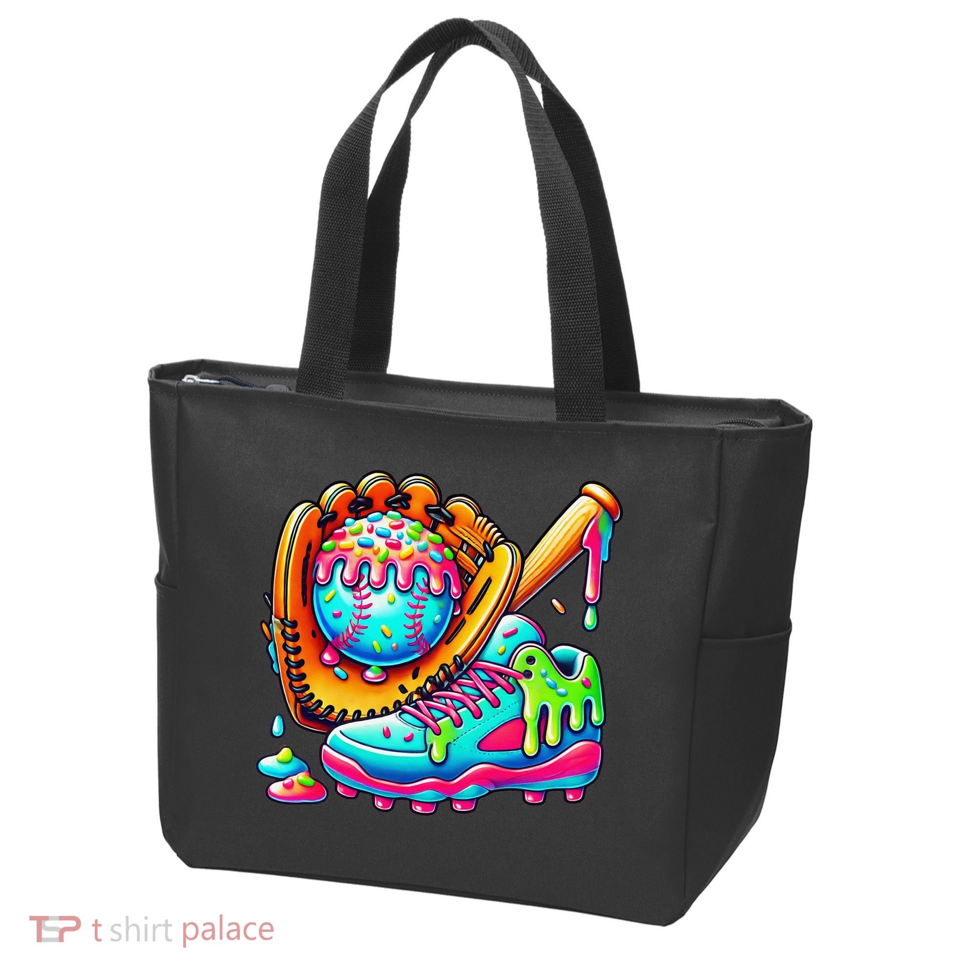Ice Cream Drip Baseball Stuff Baseball Drip For Graphic Tote Bag
