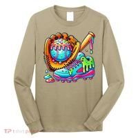 Ice Cream Drip Baseball Stuff Baseball Drip For Graphic Long Sleeve Shirt thumb 0
