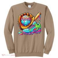 Ice Cream Drip Baseball Stuff Baseball Drip For Graphic Sweatshirt thumb 0