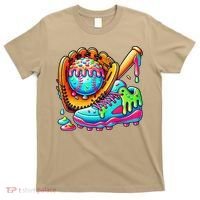 Ice Cream Drip Baseball Stuff Baseball Drip For Graphic T-Shirt thumb 0