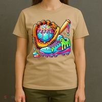 Ice Cream Drip Baseball Stuff Baseball Drip For Graphic T-Shirt thumb 4
