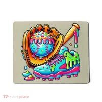 Ice Cream Drip Baseball Stuff Baseball Drip For Graphic Mousepad thumb 0