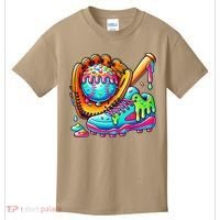 Ice Cream Drip Baseball Stuff Baseball Drip For Graphic Kids T-Shirt thumb 0