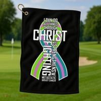 I Can Do All Things Through Christ Metastatic Breast Cancer Golf Towel thumb 1