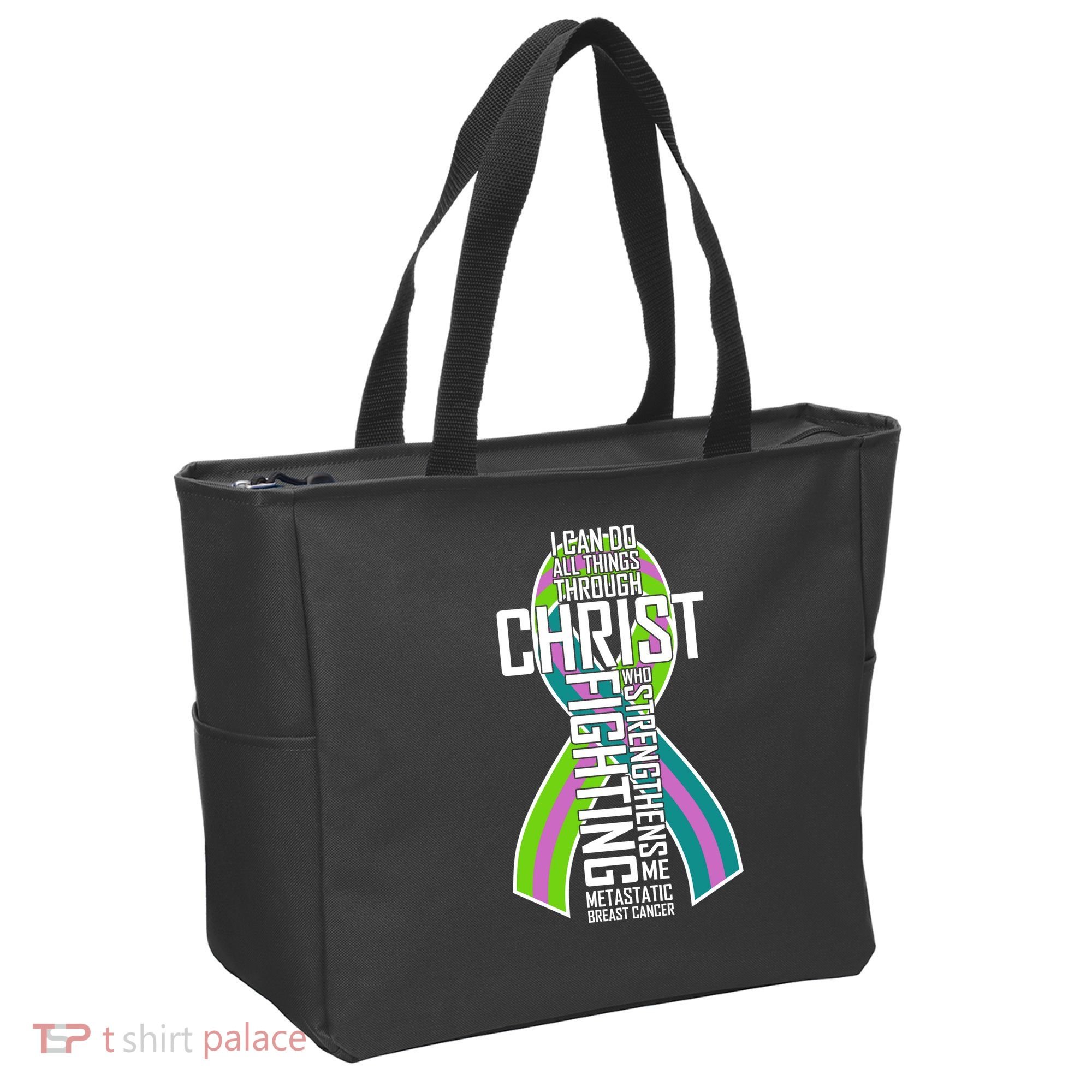 I Can Do All Things Through Christ Metastatic Breast Cancer Tote Bag