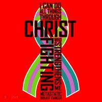 I Can Do All Things Through Christ Metastatic Breast Cancer Santa Hat thumb 1