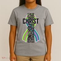 I Can Do All Things Through Christ Metastatic Breast Cancer T-Shirt thumb 4