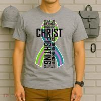 I Can Do All Things Through Christ Metastatic Breast Cancer T-Shirt thumb 6