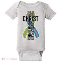 I Can Do All Things Through Christ Metastatic Breast Cancer Baby Bodysuit thumb 0