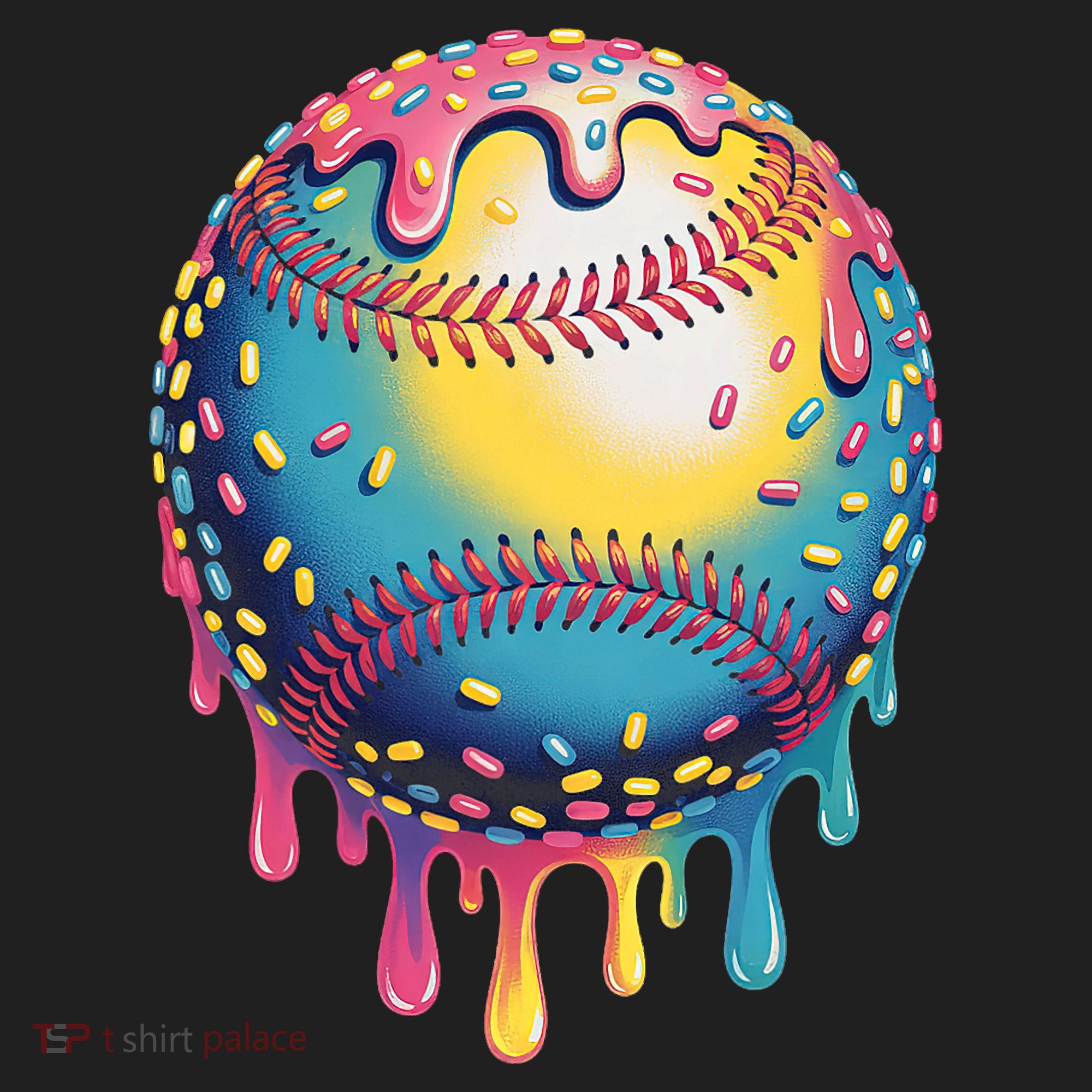 Ice Cream Drip Baseball Stuff Baseball Drip  Women's Sweatshirt