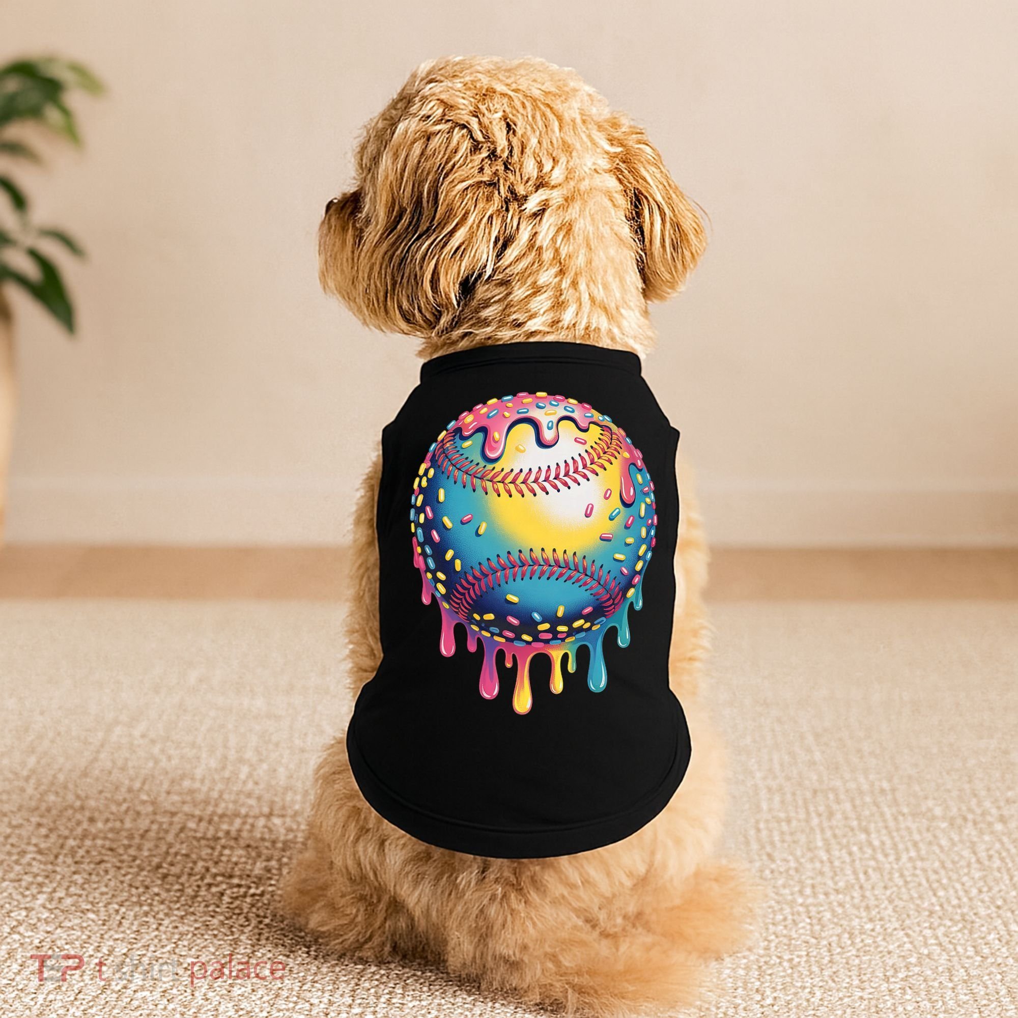 Ice Cream Drip Baseball Stuff Baseball Drip  Doggie Tank