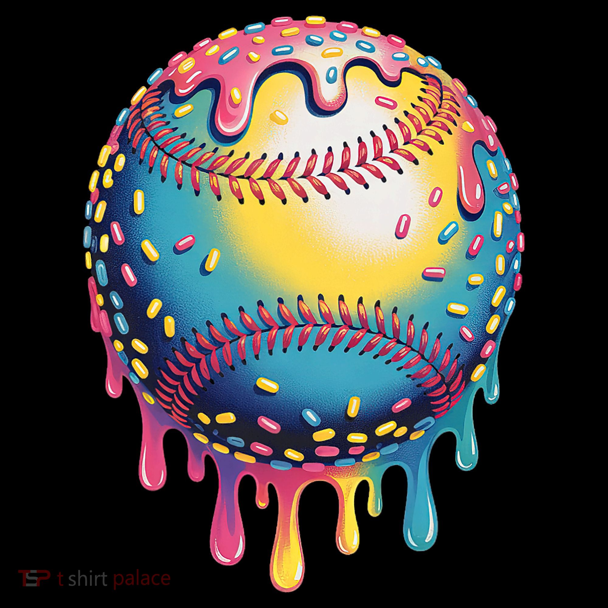 Ice Cream Drip Baseball Stuff Baseball Drip  Doggie Tank