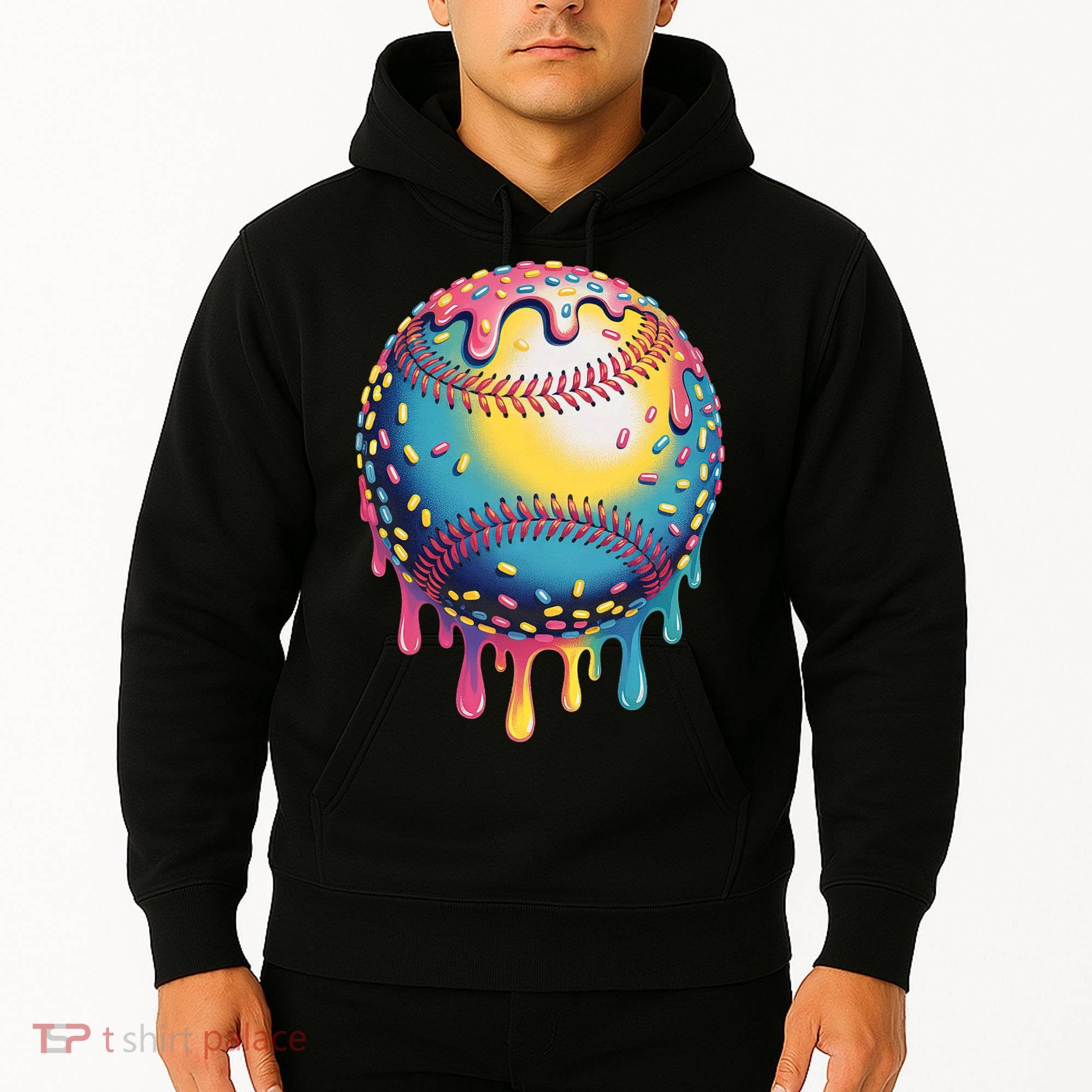 Ice Cream Drip Baseball Stuff Baseball Drip  Hoodie