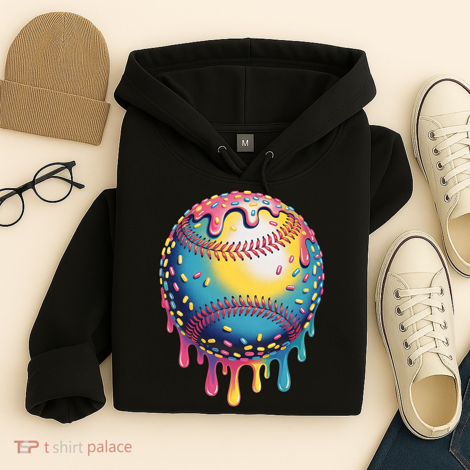 Ice Cream Drip Baseball Stuff Baseball Drip  Hoodie